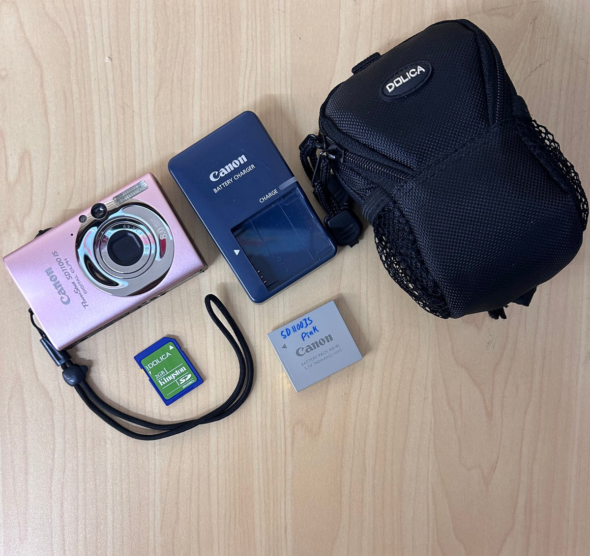 Used Canon PowerShot SD1100 IS Digital ELPH Camera Pink w/ Case | SEE VIDEO |
