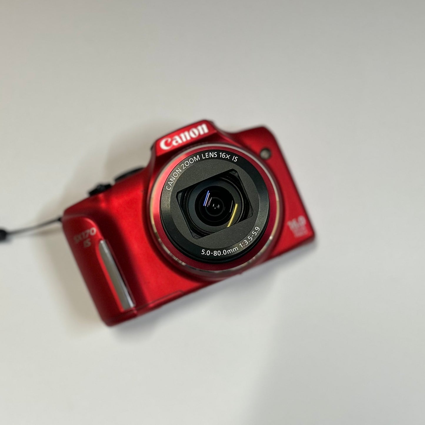 Used Canon PowerShot SX170 IS Digital Camera Red