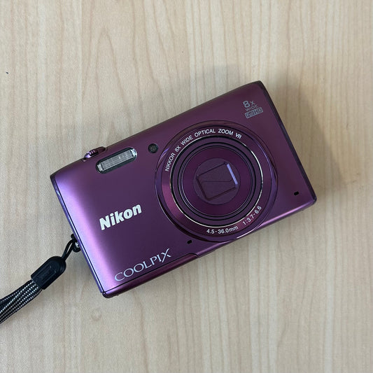 Used Nikon Coolpix S5300 Digital Camera Plum