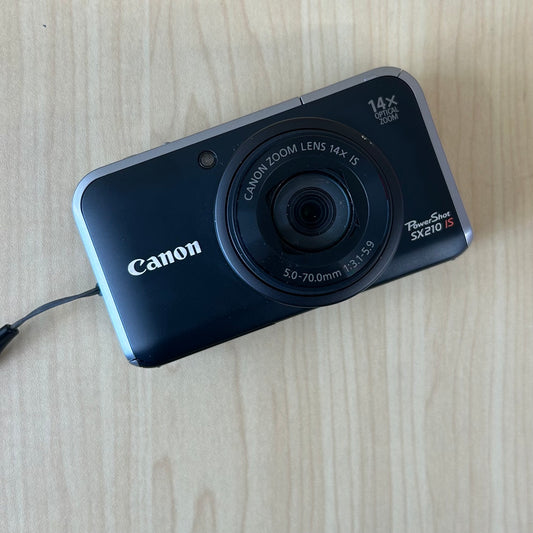 Used Canon PowerShot SX210 IS Digital Camera Black