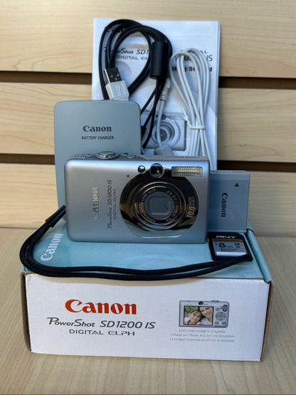 Used Canon PowerShot SD1200 IS Digital Camera Silver | Fully Tested & Operational |
