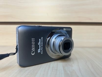Used Canon PowerShot ELPH 100 HS Digital Camera Gray | 12.1MP | Tested & Fully Operational