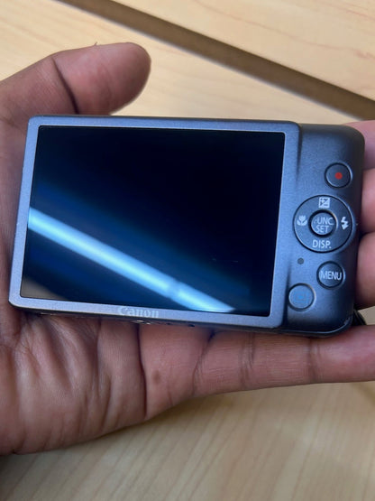 Used Canon PowerShot ELPH 100 HS Digital Camera Gray | 12.1MP | Tested & Fully Operational