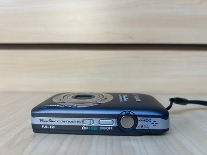 Used Canon PowerShot ELPH 100 HS Digital Camera Gray | 12.1MP | Tested & Fully Operational