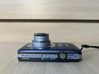 Used Canon PowerShot ELPH 100 HS Digital Camera Gray | 12.1MP | Tested & Fully Operational