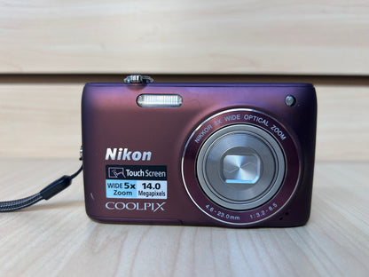 Used Nikon Coolpix S4100 Digital Camera Plum | 14.0 MP | Tested & Fully Operational