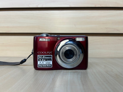 Used Nikon Coolpix L22 Digital Camera Red | 12MP | Tested & Fully Operational