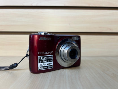 Used Nikon Coolpix L22 Digital Camera Red | 12MP | Tested & Fully Operational