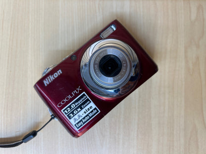 Used Nikon Coolpix L22 Digital Camera Red | 12MP | Tested & Fully Operational