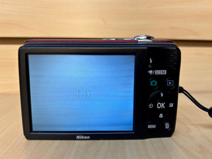 Used Nikon Coolpix L22 Digital Camera Red | 12MP | Tested & Fully Operational