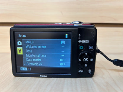 Used Nikon Coolpix L22 Digital Camera Red | 12MP | Tested & Fully Operational
