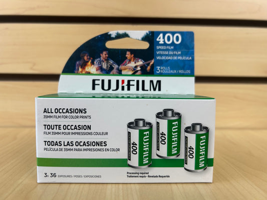 FUJIFILM 400 Color Negative Film (3-Pack, 35mm Roll Film, 36 Exposures)