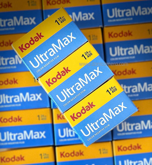 Kodak UltraMax 400 Color Negative Film (35mm Roll Film, 24 Exposures) (Pack of 3 Rolls)