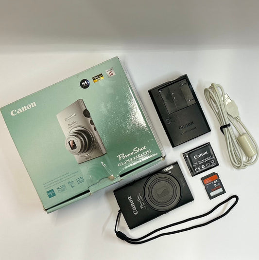 Used Canon PowerShot ELPH 110 HS Black Digital Camera