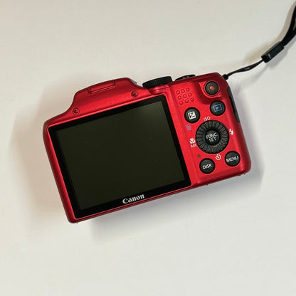Used Canon PowerShot SX170 IS Digital Camera Red