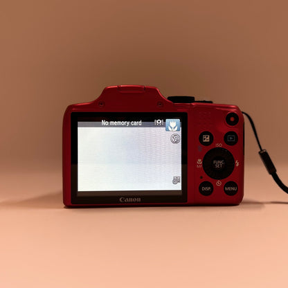 Used Canon PowerShot SX170 IS Digital Camera Red