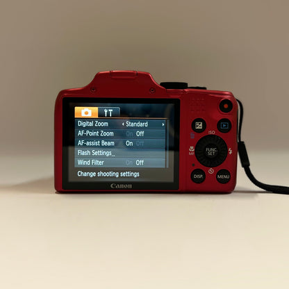 Used Canon PowerShot SX170 IS Digital Camera Red