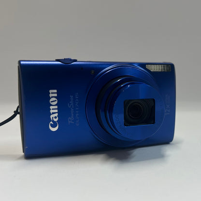 Used Canon PowerShot ELPH 170 IS Digital Camera Blue