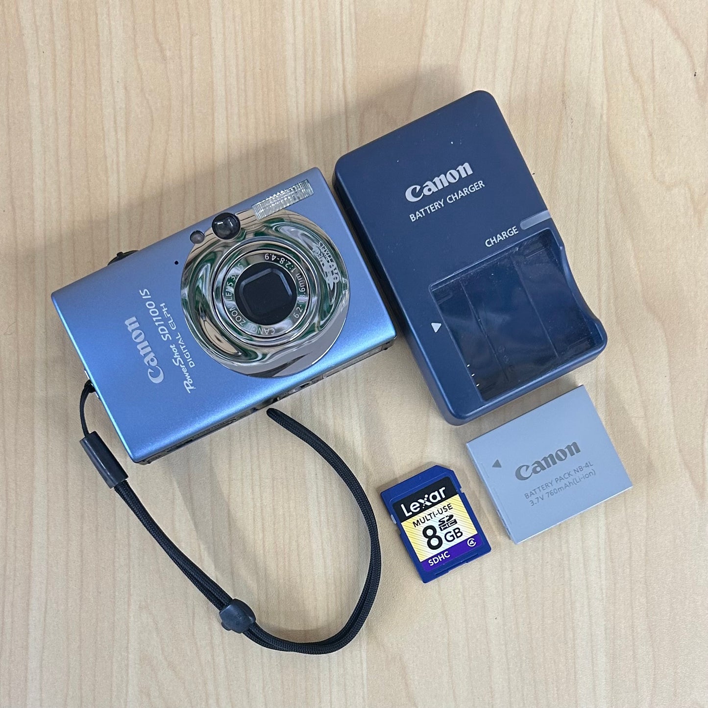 Used Canon PowerShot SD1100 IS Digital ELPH Camera Blue
