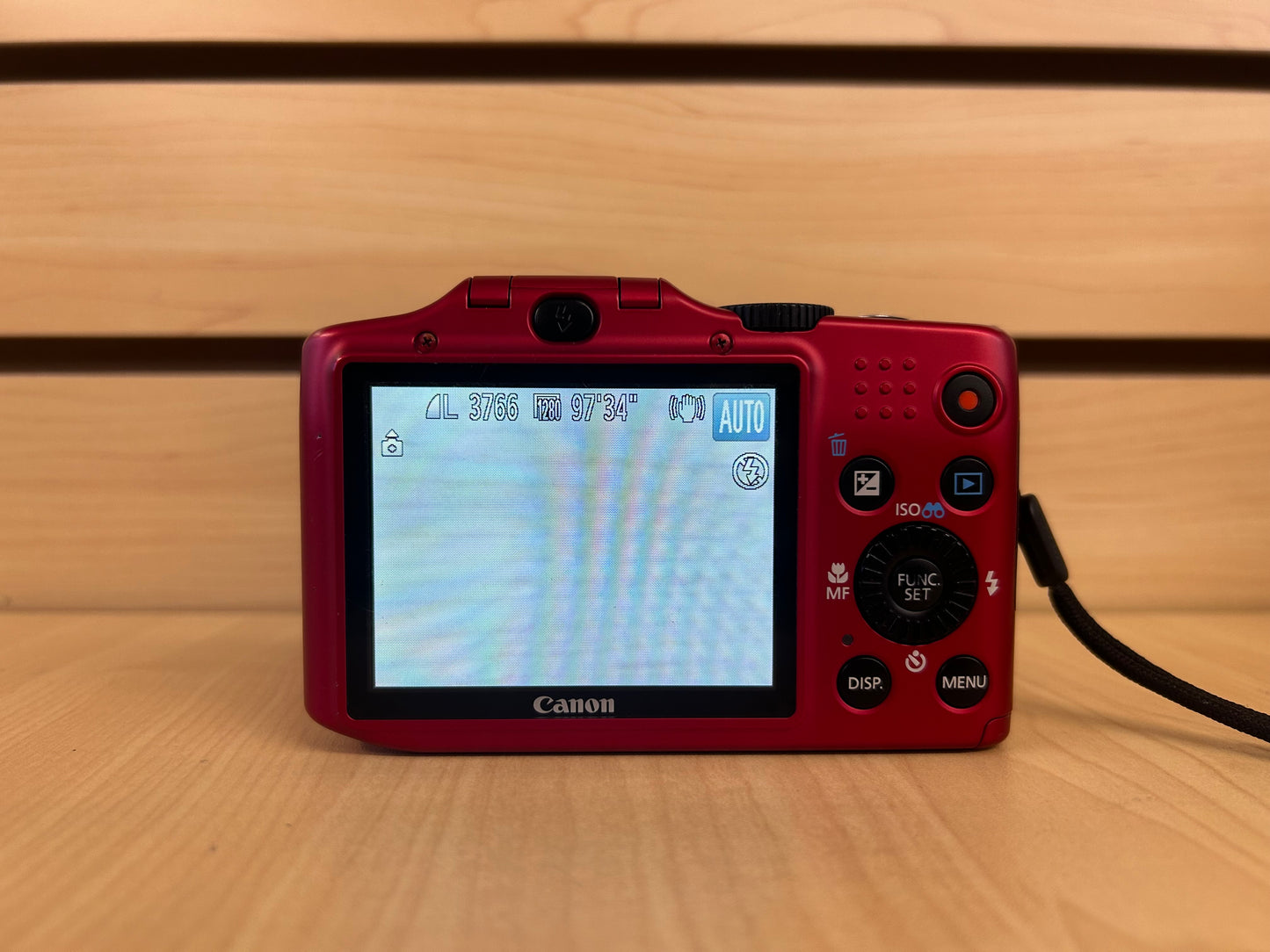 Used Canon PowerShot SX160 IS Digital Camera Red