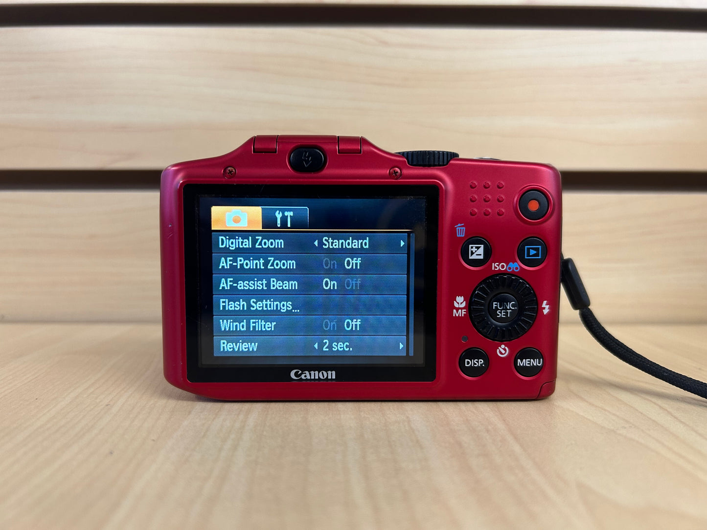 Used Canon PowerShot SX160 IS Digital Camera Red