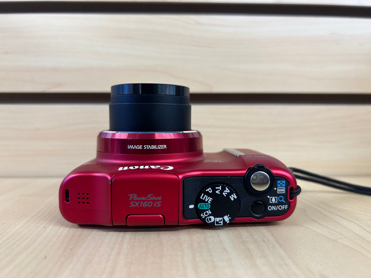 Used Canon PowerShot SX160 IS Digital Camera Red