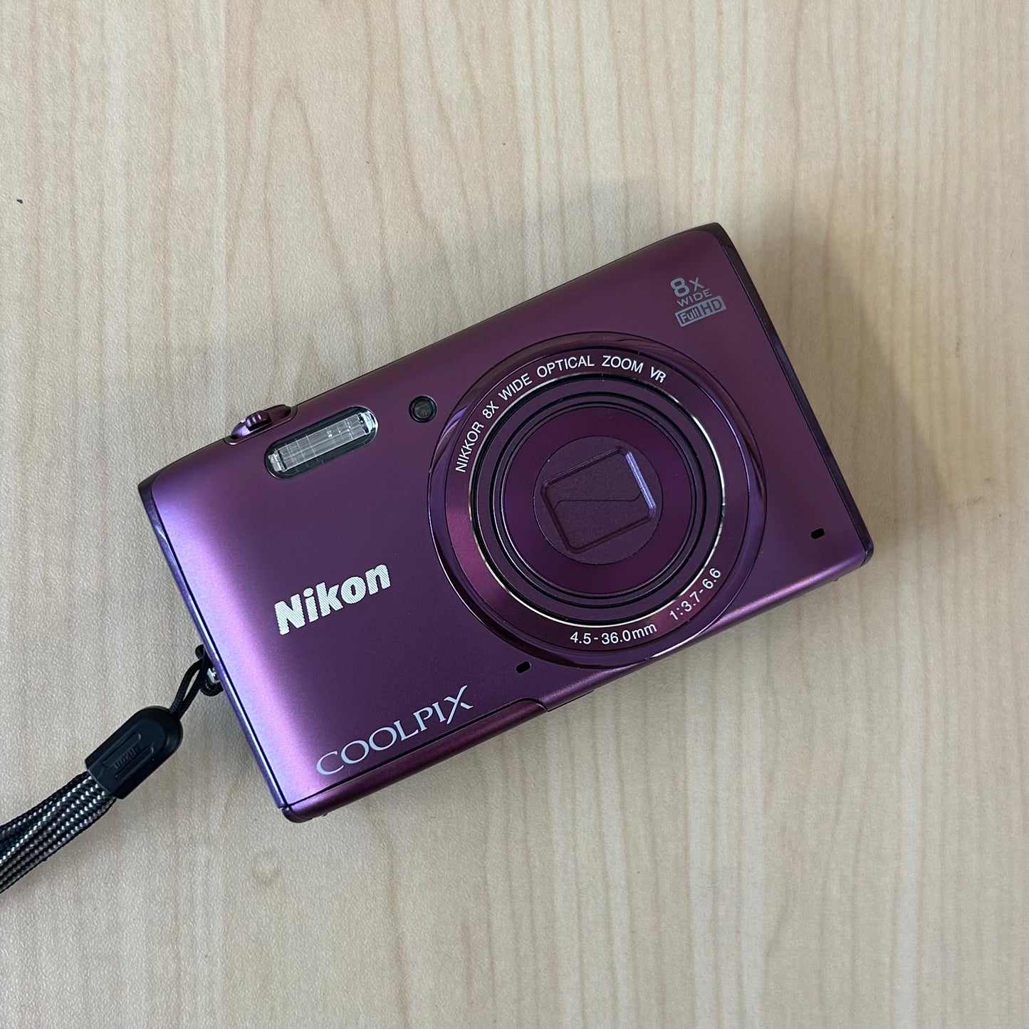 Used Nikon Coolpix S5300 Digital Camera Plum