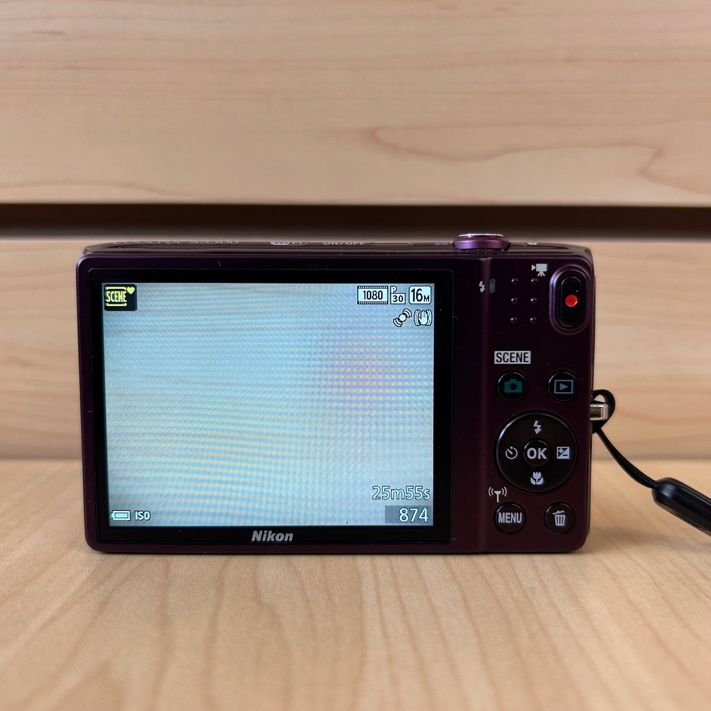 Used Nikon Coolpix S5300 Digital Camera Plum