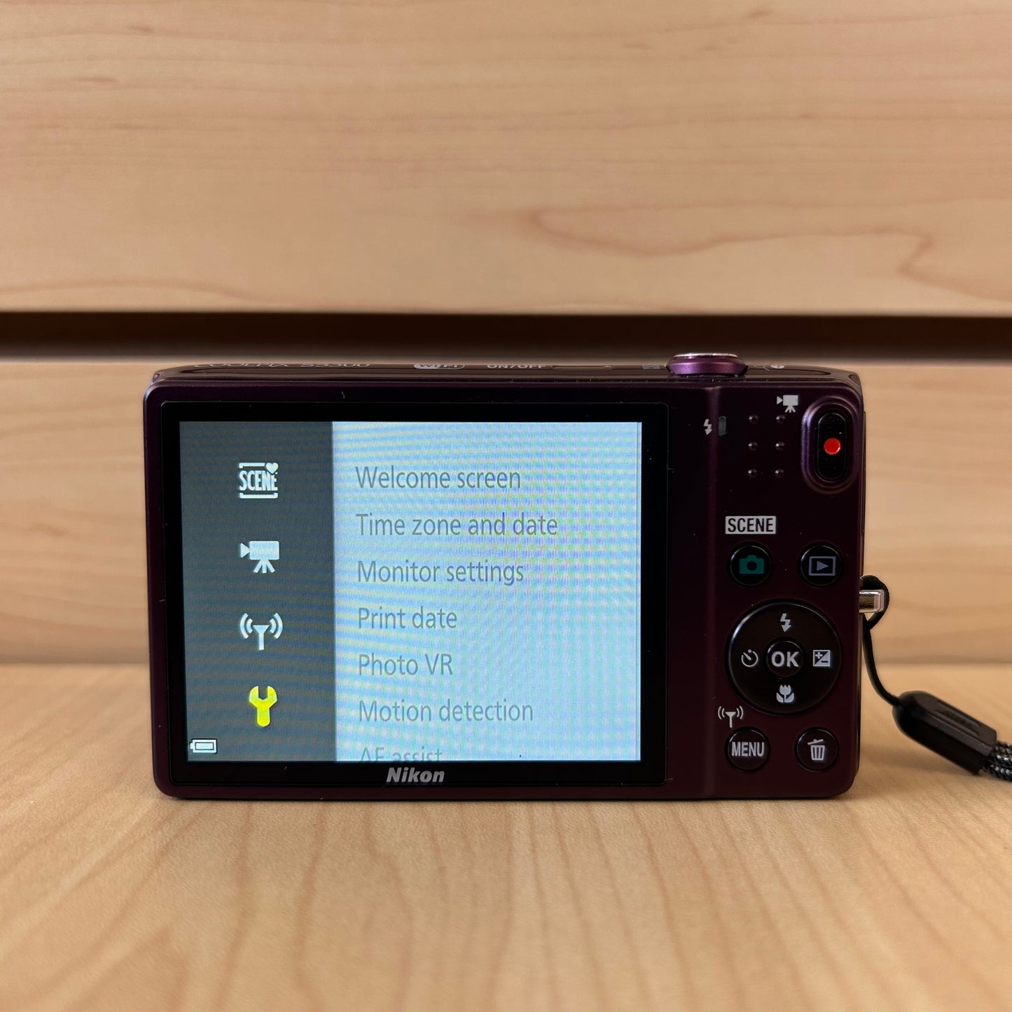 Used Nikon Coolpix S5300 Digital Camera Plum