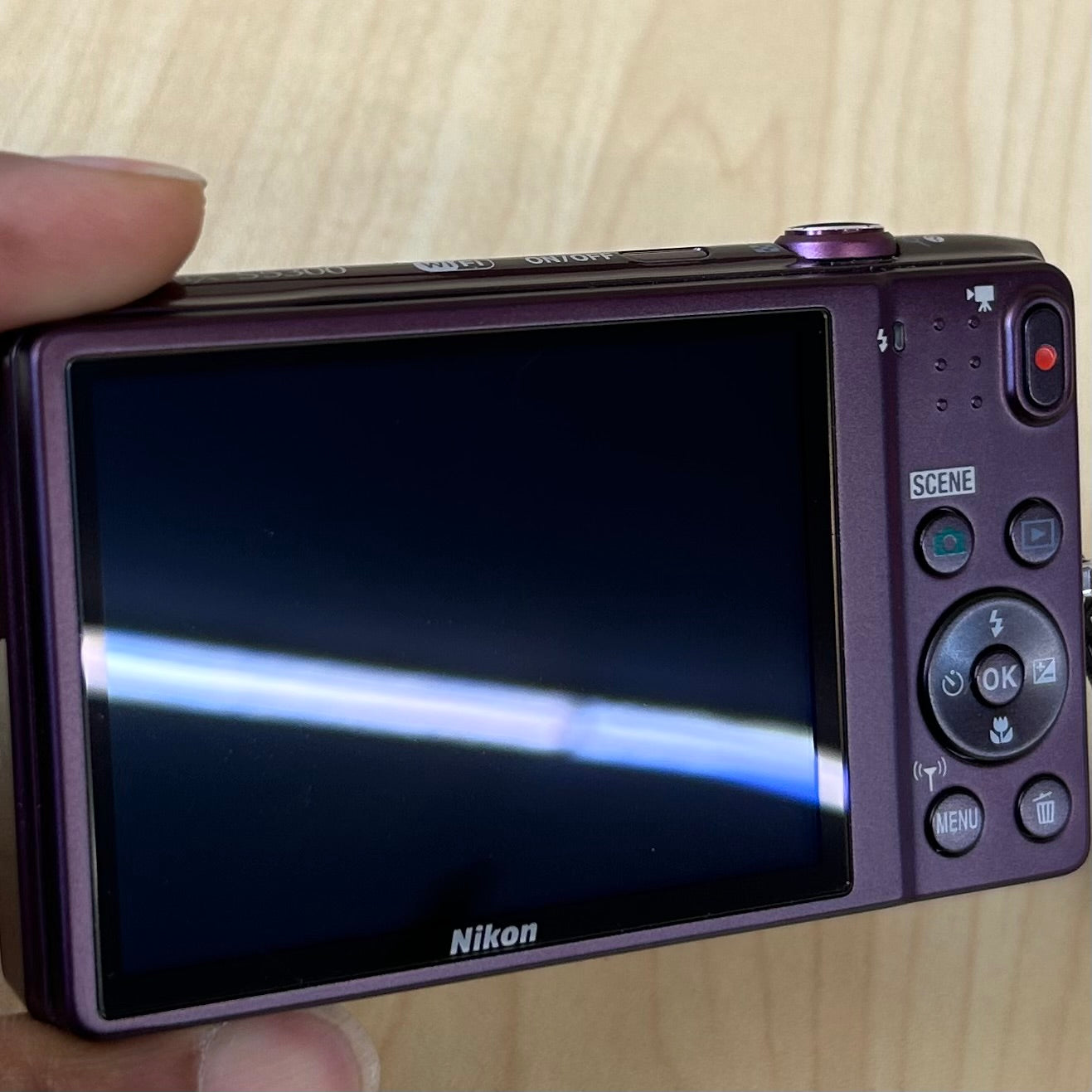 Used Nikon Coolpix S5300 Digital Camera Plum
