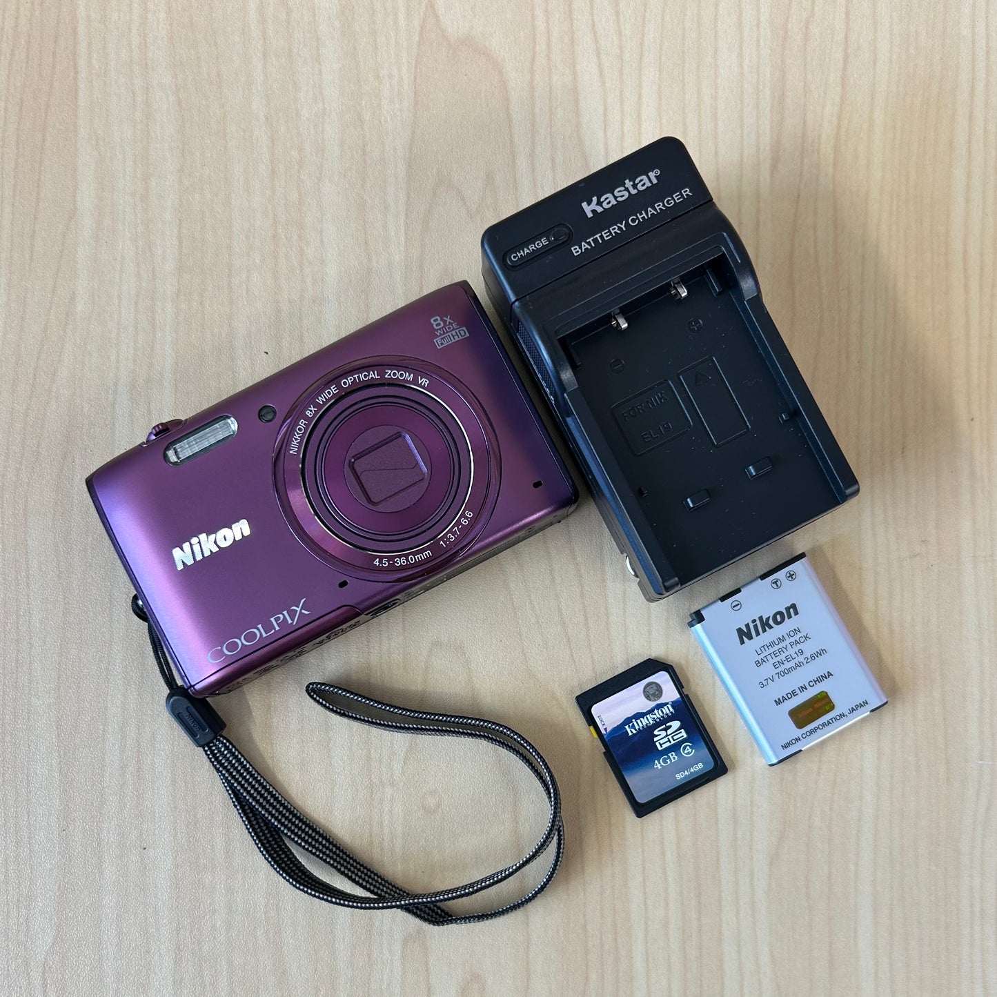 Used Nikon Coolpix S5300 Digital Camera Plum