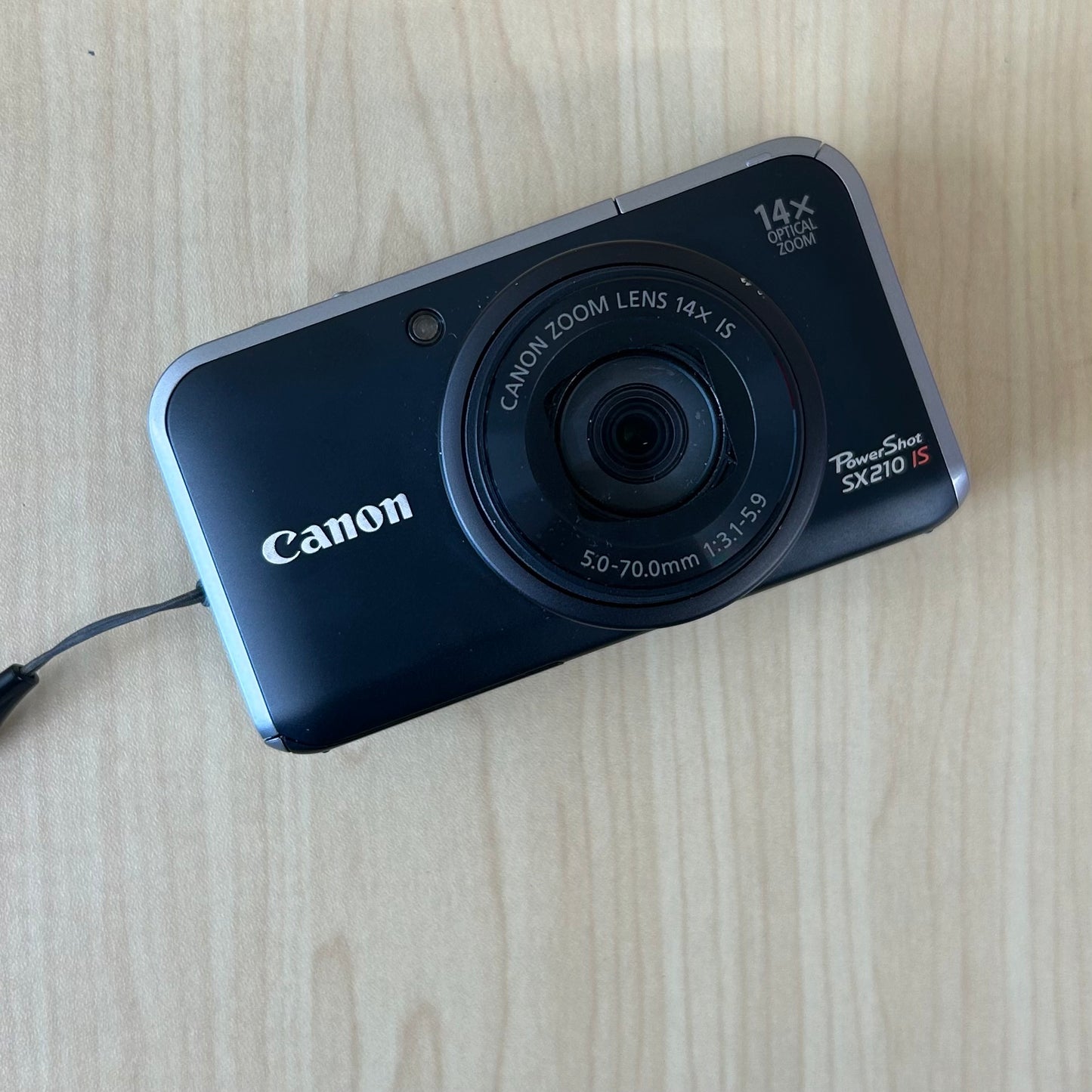 Used Canon PowerShot SX210 IS Digital Camera Black