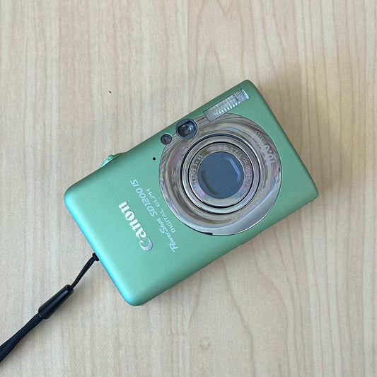 Used Canon PowerShot SD1200 IS Digital Camera Green