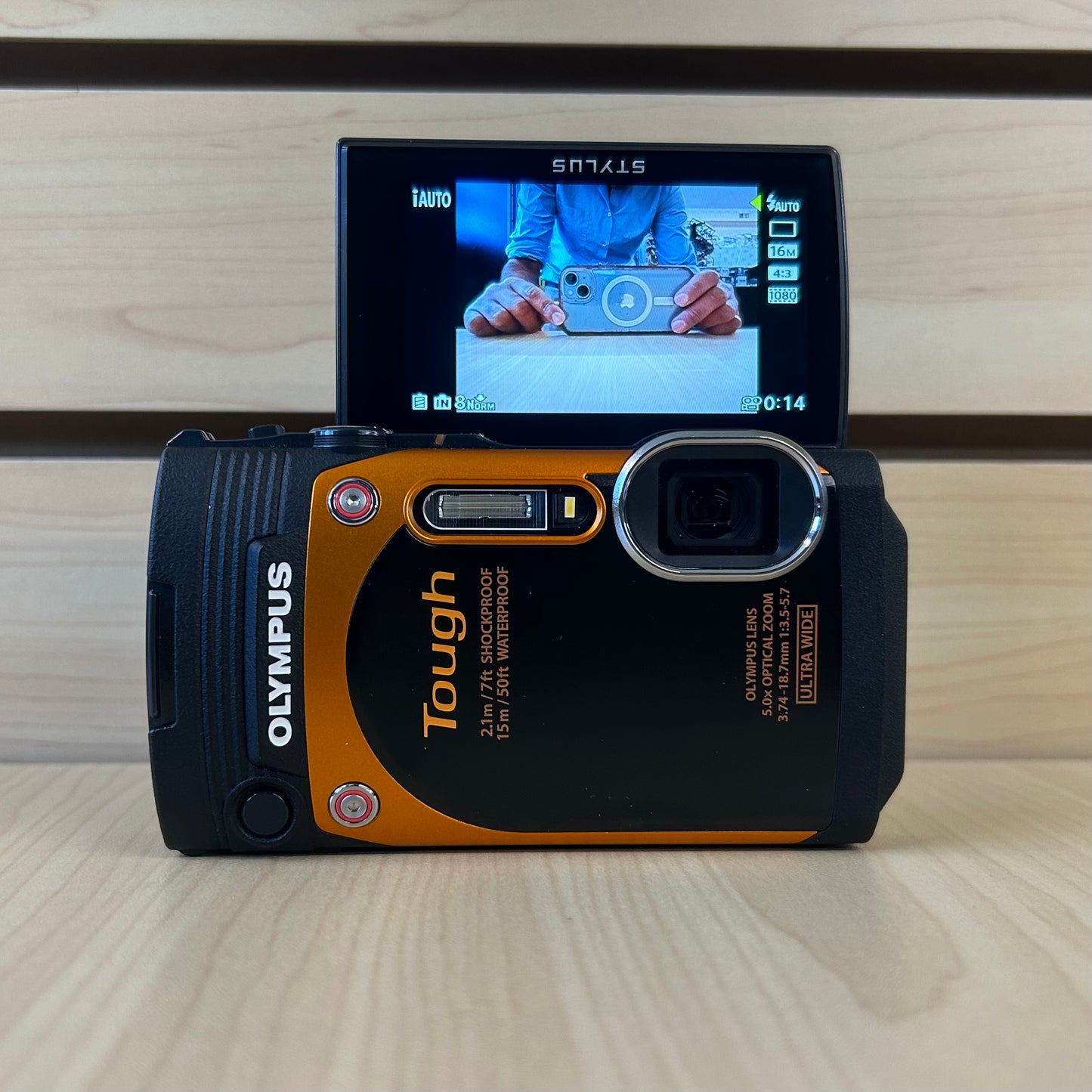 Used Olympus Stylus Tough TG-860 16.0MP Digital Camera - Orange