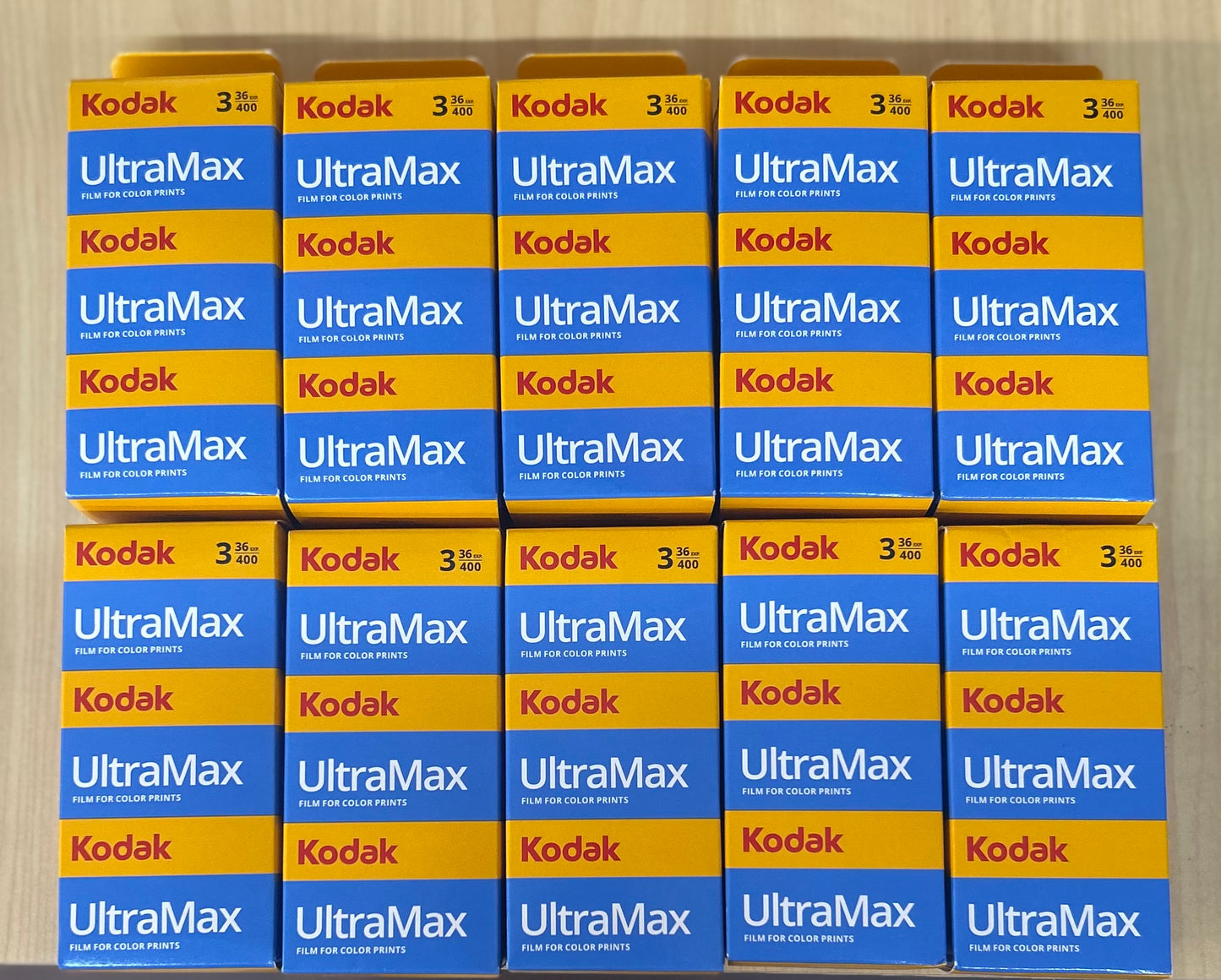 10x Kodak UltraMax 400 Color Negative Film (35mm Roll Film, 36 Exposures, 3-Pack)